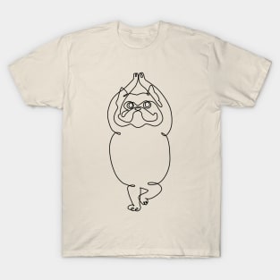 One Line French Bulldog Tree Pose T-Shirt